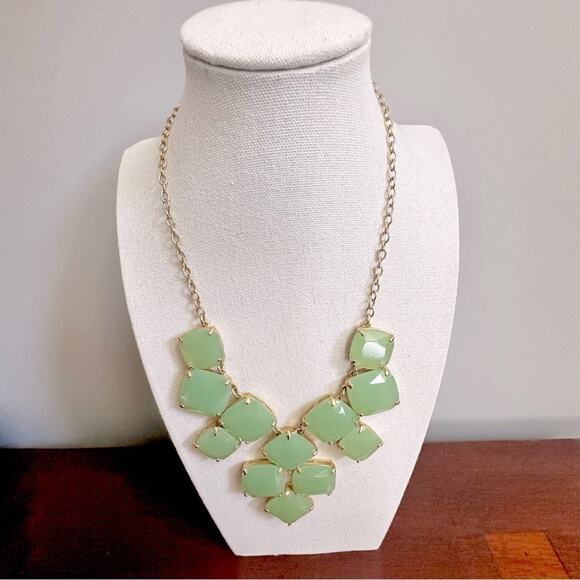 Kate Spade Shaken Not Stirred Necklace Green Statement Jewelry Preppy Designer - Picture 3 of 10